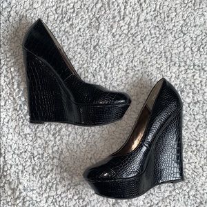 Black Steve Madden Wedges